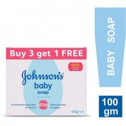 JOHNSON'S BABY SOAP 100GM 3+1