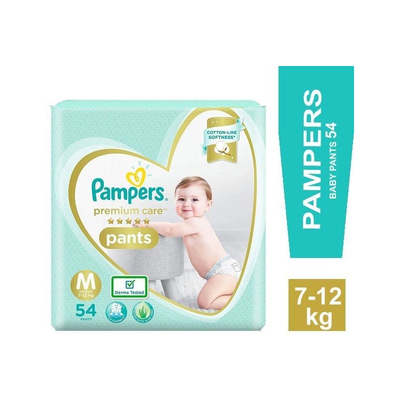Buy Pampers Premium Care Diaper Pants - Medium, 7-12 kg, Air Channels,  Lotion with Aloe Vera Online at Best Price of Rs 299 - bigbasket