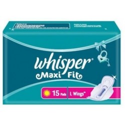 WHISPER MAXI FIT 15 PADS